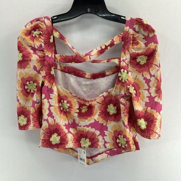 Free People Give Me More Crop Top- Pop Combo- Size M- NWT - Picture 4 of 8